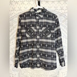 a.n.a Black and White Plaid Men's Shirt